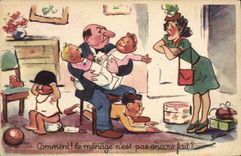 VINTAGE POSTCARD isn't Fantaisie Illustrator How the household made yet?