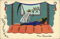 VINTAGE POSTCARD Fantasy Illustrator the nightingale