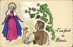 VINTAGE POSTCARD Fantasy Illustrator the child of Marie