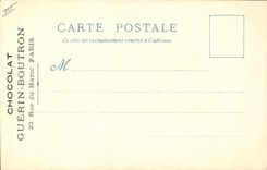 VINTAGE POSTCARD the Old man Paris Chocolate Guerin Boutron Street of Morocco Court of Pre to the Clerks