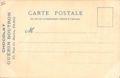 VINTAGE POSTCARD the Old man Paris Chocolate Guerin Boutron Street of Morocco Crossroads St Julien