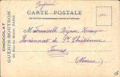 VINTAGE POSTCARD the Old man Paris Chocolate Guerin Boutron Street of Morocco House of Nicolas Flamel