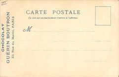 VINTAGE POSTCARD the Old man Paris Chocolate Guerin Boutron Street of Morocco Bridge to the exchange