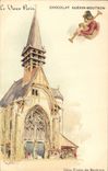CPA Le Vieux Paris Chocolat Guerin Boutron Rue du Maroc Eglise St Julien des Menestriers