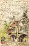 VINTAGE POSTCARD the Old man Paris Court of Pre with the Clerks