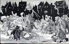 VINTAGE POSTCARD the Paris Old man court of the miracles