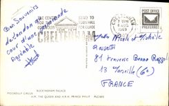 MODERN CARD London Piccadilly Circus Buckingham Palace HM the Queen and HRH Prince Philip