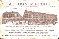 Gatos del gatito del gato de la POSTAL de la VENDIMIA con la buena casa de Boucicaut del mercado