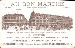 Insecto de los gatos del gatito del gato de la POSTAL de la VENDIMIA con la buena casa Boucicaut París del mercado