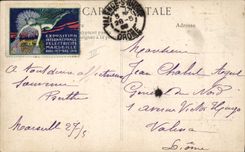 VINTAGE POSTCARD Theater Delbarre Label International exhibition of electricity Marseilles 1908