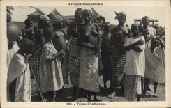 VINTAGE POSTCARD Western Africa Types of natives