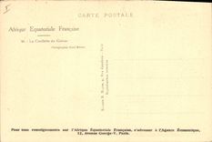 VINTAGE POSTCARD French Equatorial Africa the gathering of the knitting machine