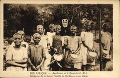 CPA Sud Afrique Auxiliaires de l'apostolat OMI Religieuse de Sainte Famille de Bordeaux et ses eleves