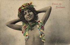 VINTAGE POSTCARD Negro Wishes of happiness