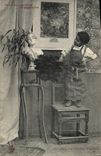 VINTAGE POSTCARD negro Child Manservant and Maidservant