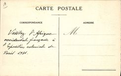 VINTAGE POSTCARD banks of Niger Sudan French