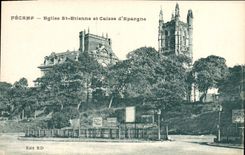 CPA Banque Fecamp Eglise St Etienne et Caisse d'Epargne 