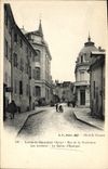 VINTAGE POSTCARD Lons Bank Saulnier Street of the Prefecture the files Savings bank