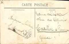 VINTAGE POSTCARD Bank Savings bank Libourne