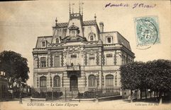VINTAGE POSTCARD Bank Savings bank Louviers