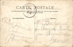 VINTAGE POSTCARD Bank Savings bank and the street Libourne Sphere