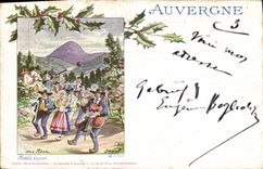 CPA Folklore Auvergne Une noce 