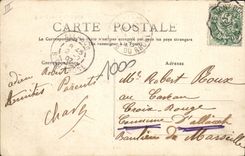 VINTAGE POSTCARD Folklore The bourree Auvergne Crossing