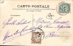CPA Folklore La Bourree Auvergne Vis a vis