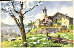 Vero Bonelli de Acquerelli dal del ilustrador de la fantasía de la POSTAL de la VENDIMIA