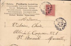 Dirigible del ilustrador de la fantasía de la POSTAL de la VENDIMIA