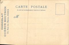 VINTAGE POSTCARD Old Paris Chocolate Guerin Boutron Street of Morocco Paris House of Nicolas Flamel