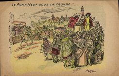 CPA Vieux Paris Le Pont Neuf sous la Fronde