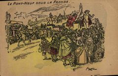 VINTAGE POSTCARD Old Paris the Bridge euf under the Sling