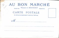 POSTAL París vieja de la VENDIMIA con la buena casa Chatelet de Boucicaut del mercado