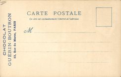 VINTAGE POSTCARD Old Paris World Fair of 1900 Chocolate Guerin Boutron Articles of mode