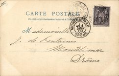 St viejo Julein de la iglesia de París de la POSTAL de la VENDIMIA de Menetriers