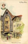 VINTAGE POSTCARD Vieux Paris Places the Pre one at the Clerks