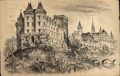 Castillo de la POSTAL de la VENDIMIA de Pau