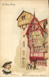 VINTAGE POSTCARD Old Paris House of Theophratse Renaudot