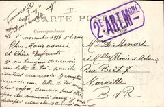 La POSTAL Guerre de la VENDIMIA de 1914 su majestad el rey Jorte V repasa a tropas inglesas antes de su salida para el continente