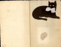 VINTAGE POSTCARD Cat Cats Kitten (out of baize)