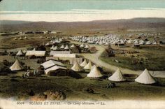 VINTAGE POSTCARD Militaria a military camp