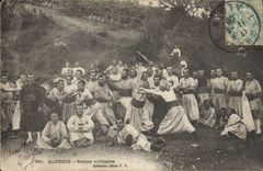 VINTAGE POSTCARD military Militaria Algeria Scenes