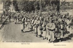VINTAGE POSTCARD Militaria Algerian Troop