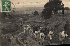 CPA Militaria Artillerie de montagne Regiment d'Afrique 