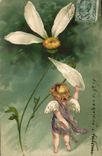 CPA Ange Fleur Con dolore 