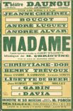 VINTAGE POSTCARD Theater Daunou Jeanne Cheirel Boucot Andre Luguet Andree Alvar Mrs Albert Willemetz