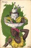 VINTAGE POSTCARD Negro black Woman Bearing
