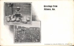 CPA Negre Homme noir Greetings from Atlanta Ga 