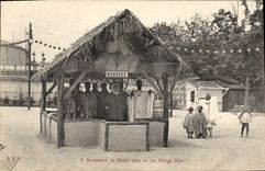 VINTAGE POSTCARD Negro black Man Fair of Rheims 1903 the black village Mosque